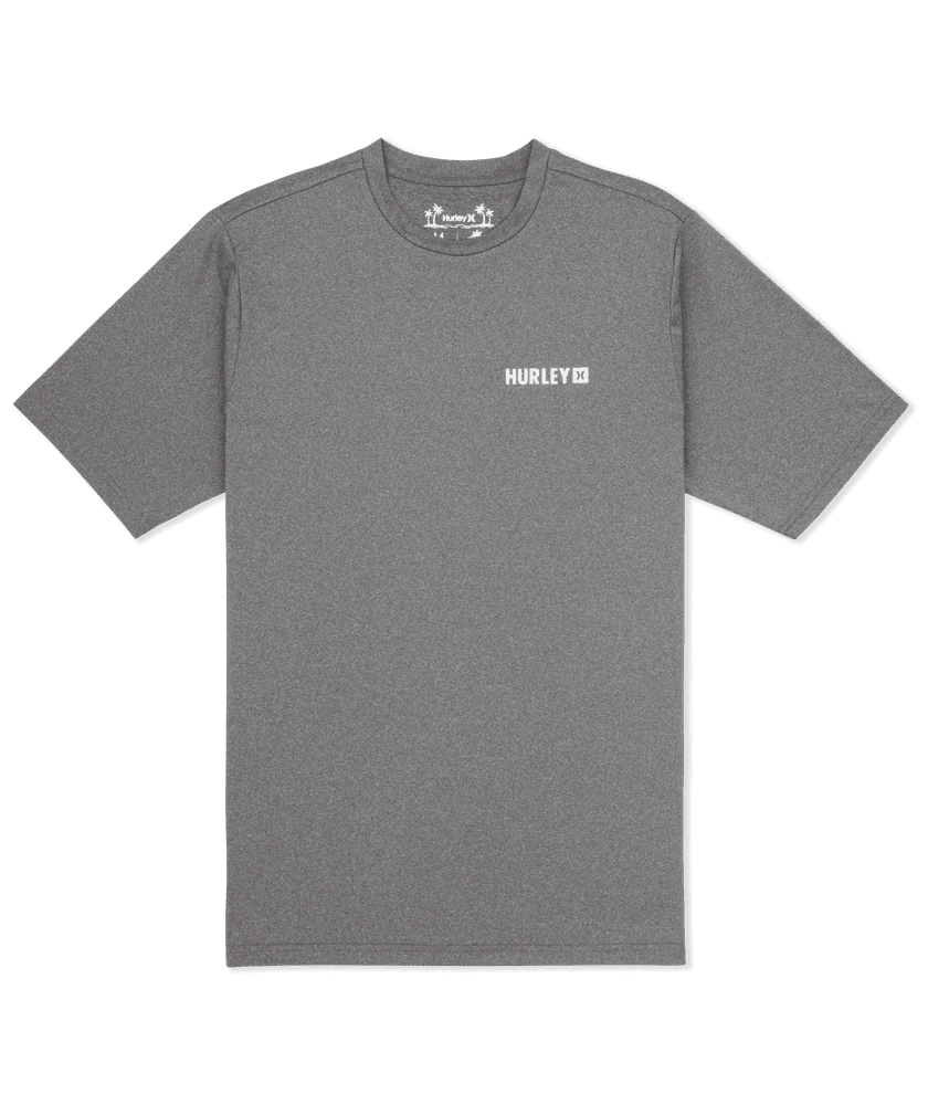 HURLEY Hybrid UPF T-Shirt Ion Grey Heather Men's Short Sleeve T-Shirts Hurley 