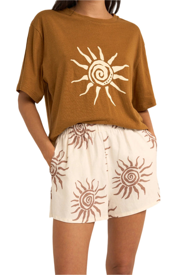 RHYTHM Women's Seafarer Shorts Brown Women's Shorts Rhythm 