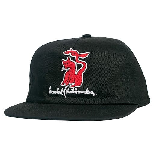 KROOKED Kat Serpent Snapback Hat Black Men's Hats Krooked 
