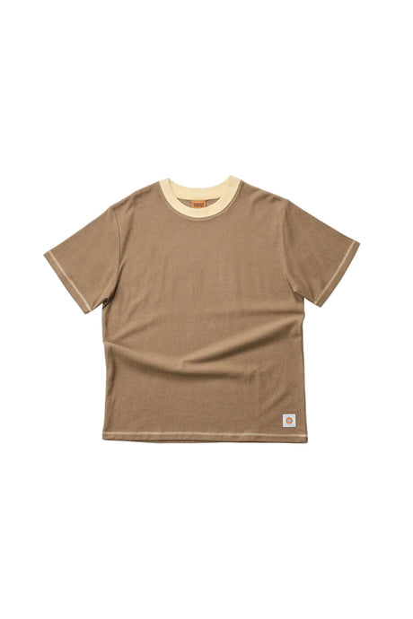 RHYTHM Contrast Vintage Terry T-Shirt Latte Men's Short Sleeve T-Shirts Rhythm 