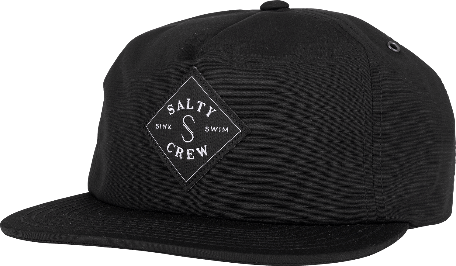 SALTY CREW Tippet Rip 5 Panel Hat Black Men's Hats Salty Crew 