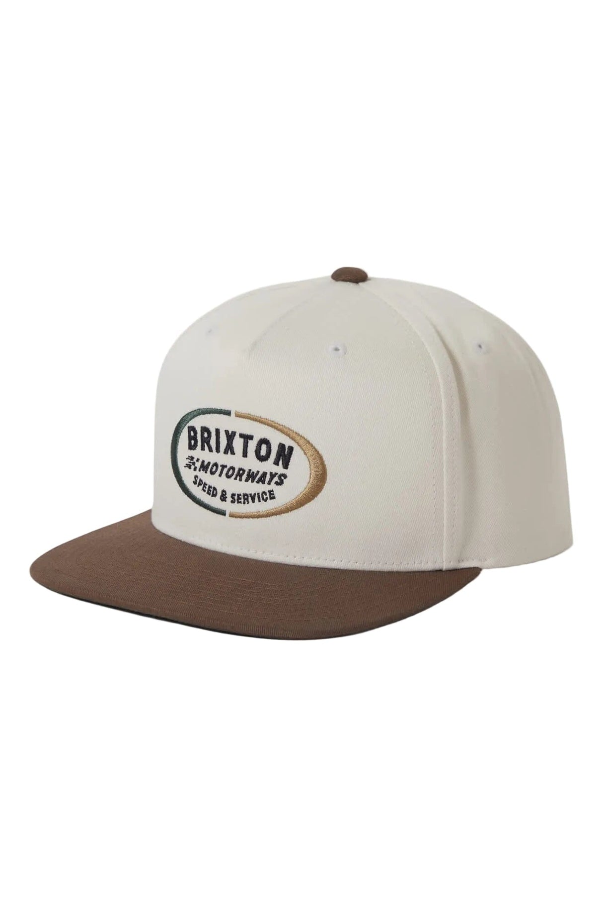 BRIXTON Rhett Snapback Hat Off White/Pinecone Brown Men's Hats Brixton 