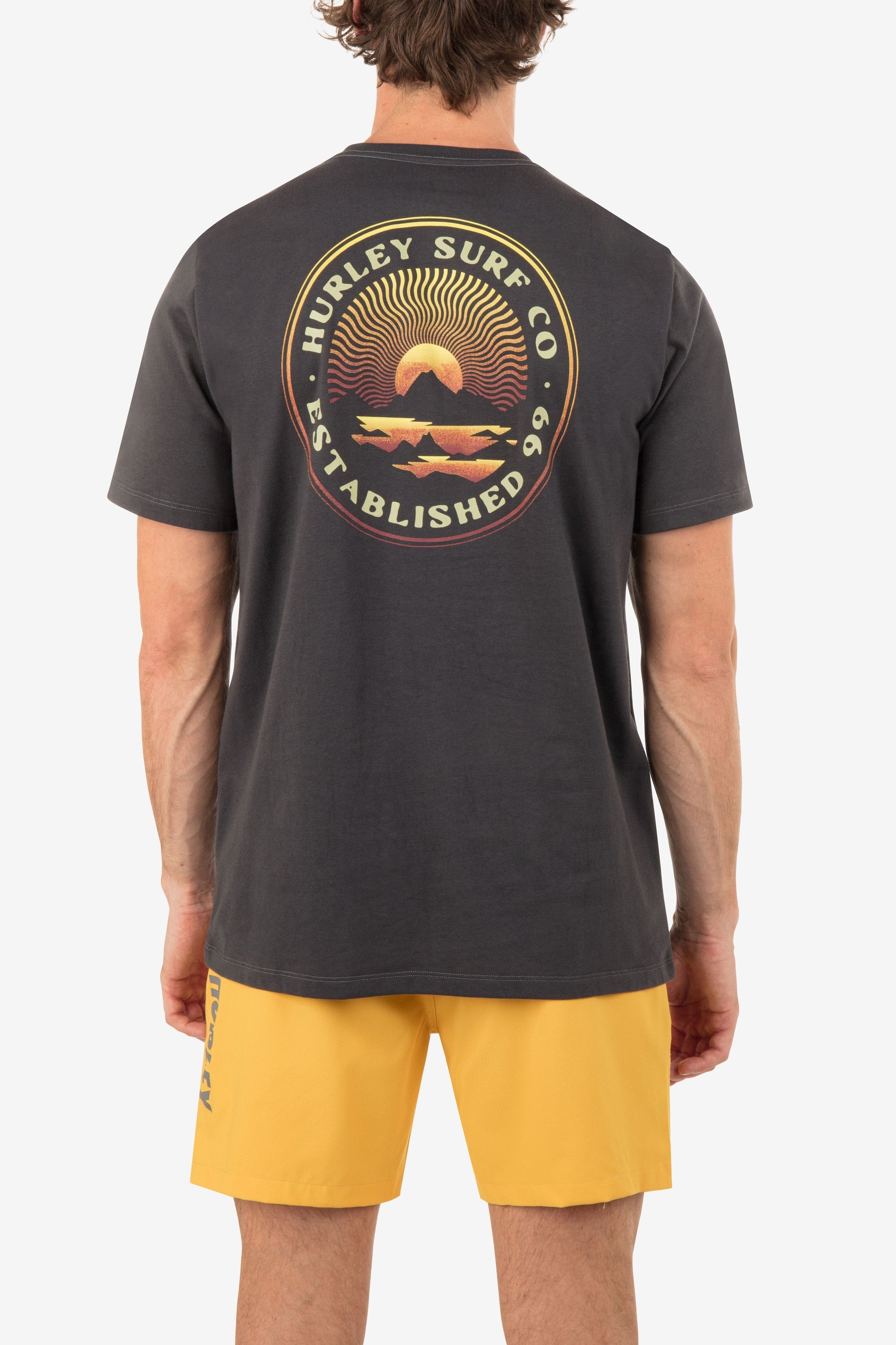 HURLEY Everyday Explore Range T-Shirt Dark Stone Grey Men's Short Sleeve T-Shirts Hurley 