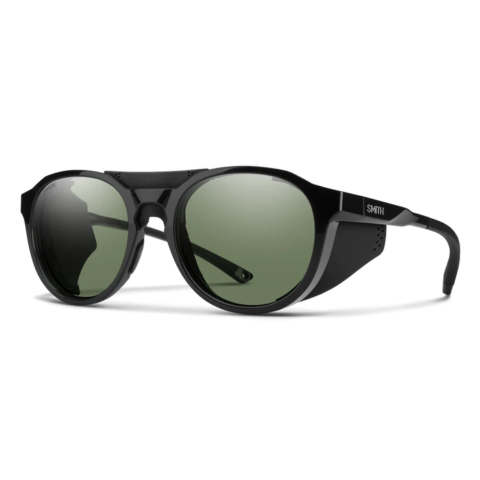 SMITH Venture Black - ChromaPop Grey Green Polarized Sunglasses Sunglasses Smith 