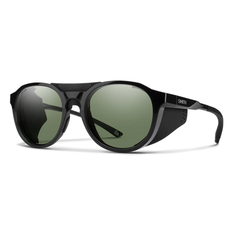 SMITH Venture Black - ChromaPop Grey Green Polarized Sunglasses Sunglasses Smith 