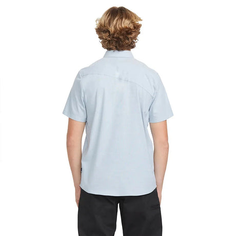VOLCOM Everett Oxford Short Sleeve Button Up Wrecked Indigo Men's Short Sleeve Button Up Shirts Volcom 