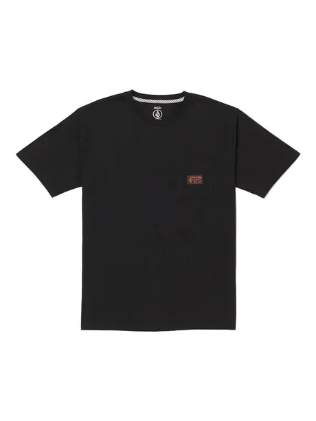 VOLCOM Workwear Certifico T-Shirt Black Men's Short Sleeve T-Shirts Volcom 