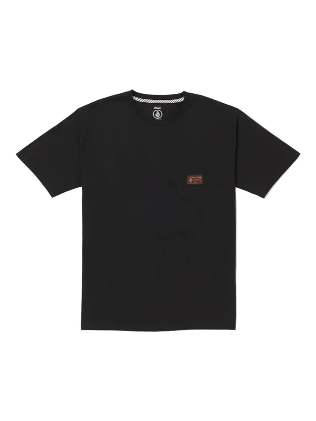 VOLCOM Workwear Certifico T-Shirt Black Men's Short Sleeve T-Shirts Volcom 
