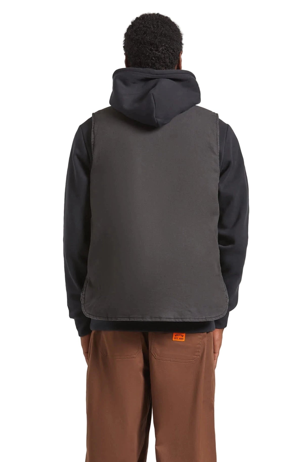 BRIXTON Builders Abraham Reversible Best Bark Camo Men's Vests Brixton 