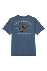 BRIXTON Danforth T-Shirt Harbor Blue Men's Short Sleeve T-Shirts Brixton 