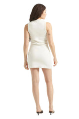 BRIXTON Women's Ribbed Cinch Mini Dress Off White Women's Dresses Brixton 