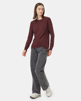 TENTREE Women's Highline Cotton Acre Sweater Mulberry Women's Sweaters Tentree 