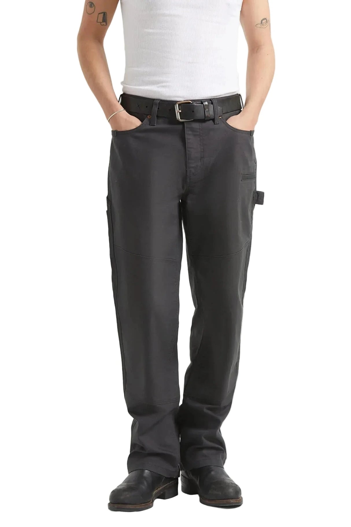 BRIXTON Builders Carpenter Pant Washed Black Men's Pants Brixton 