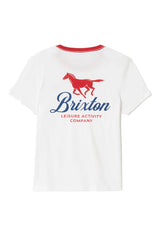 BRIXTON Women's Leisure Activity Fitted Crew T-Shirt White Women's T-Shirts Brixton 