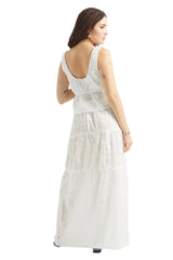 BRIXTON Women's The Abigail Tie Top Off White Floral Women's Tank Tops and Halter Tops Brixton 