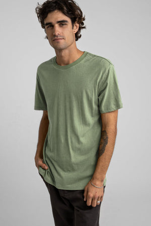 RHYTHM Linen T-Shirt Kelp Men's Short Sleeve T-Shirts Rhythm M 