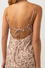 RHYTHM Women's Drifter Floral Bias Cut Midi Dress Chocolate Women's Dresses Rhythm 