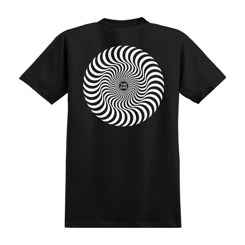 SPITFIRE Classic Swirl T-Shirt Black/White Prints Men's Short Sleeve T-Shirts Spitfire 