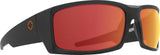 SPY General Dale Jr Matte Black - HD Plus Grey Green With Orange Spectra Mirror Sunglasses