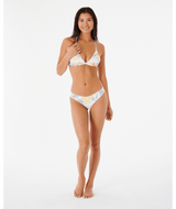 RIP CURL Women's Always Summer Cheeky Coverage Bikini Bottom White Women's Bikini Bottoms Rip Curl 