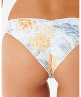 RIP CURL Women's Always Summer Cheeky Coverage Bikini Bottom White Women's Bikini Bottoms Rip Curl 