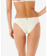 RIP CURL Women's Day Break Multi Cheeky Coverage Bikini Bottom Cream Women's Bikini Bottoms Rip Curl 
