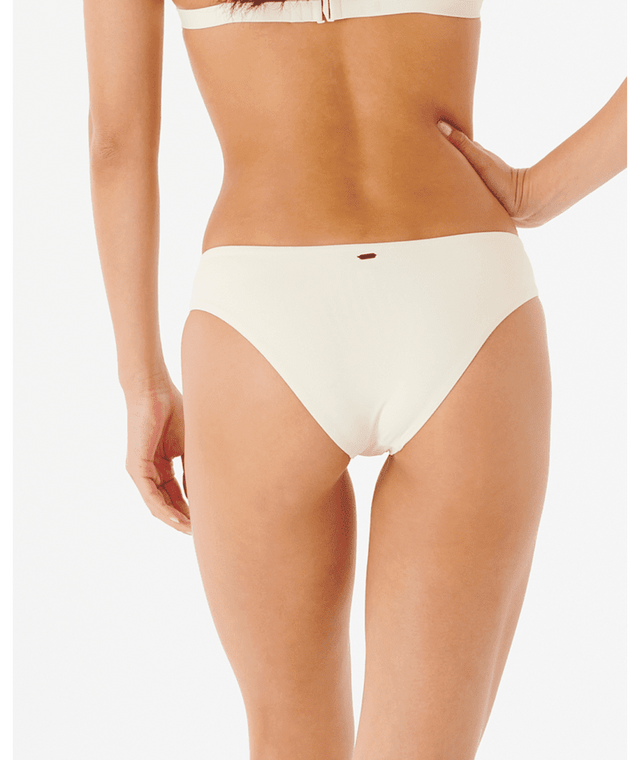 RIP CURL Women's Day Break Multi Cheeky Coverage Bikini Bottom Cream Women's Bikini Bottoms Rip Curl 