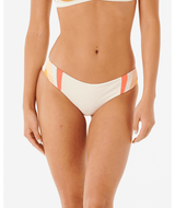 RIP CURL Women's Day Break Multi Cheeky Coverage Bikini Bottom Cream Women's Bikini Bottoms Rip Curl 