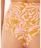 RIP CURL Women's High Waist Cheeky Pant Bikini Bottom Pink Women's Bikini Bottoms Rip Curl 