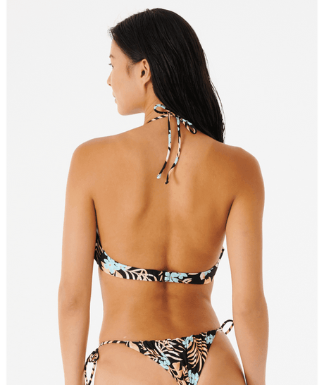 RIP CURL Women's Sun Dance Halter Bralette Bikini Top Black Women's Bikini Tops Rip Curl 