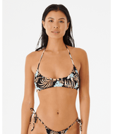 RIP CURL Women's Sun Dance Halter Bralette Bikini Top Black Women's Bikini Tops Rip Curl 
