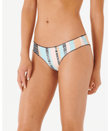 RIP CURL Women's Ripple Effect Cheeky Coverage Bikini Bottom Black Women's Bikini Bottoms Rip Curl 