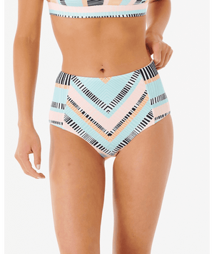 RIP CURL Women's Ripple Effect Good Coverage Bikini Bottom Black Women's Bikini Bottoms Rip Curl 