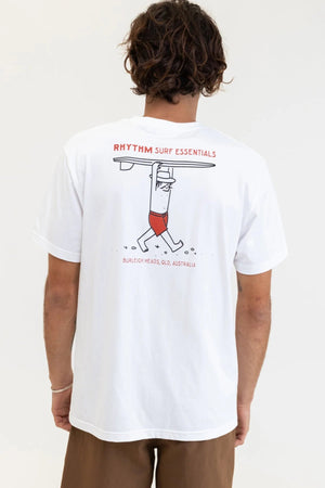 RHYTHM Wanderer T-Shirt White Men's Short Sleeve T-Shirts Rhythm 