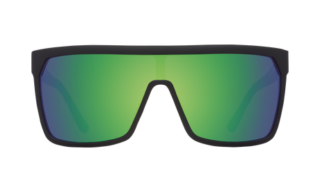 SPY Flynn Matte Black - HD Plus Bronze With Green Spectra Mirror Sunglasses