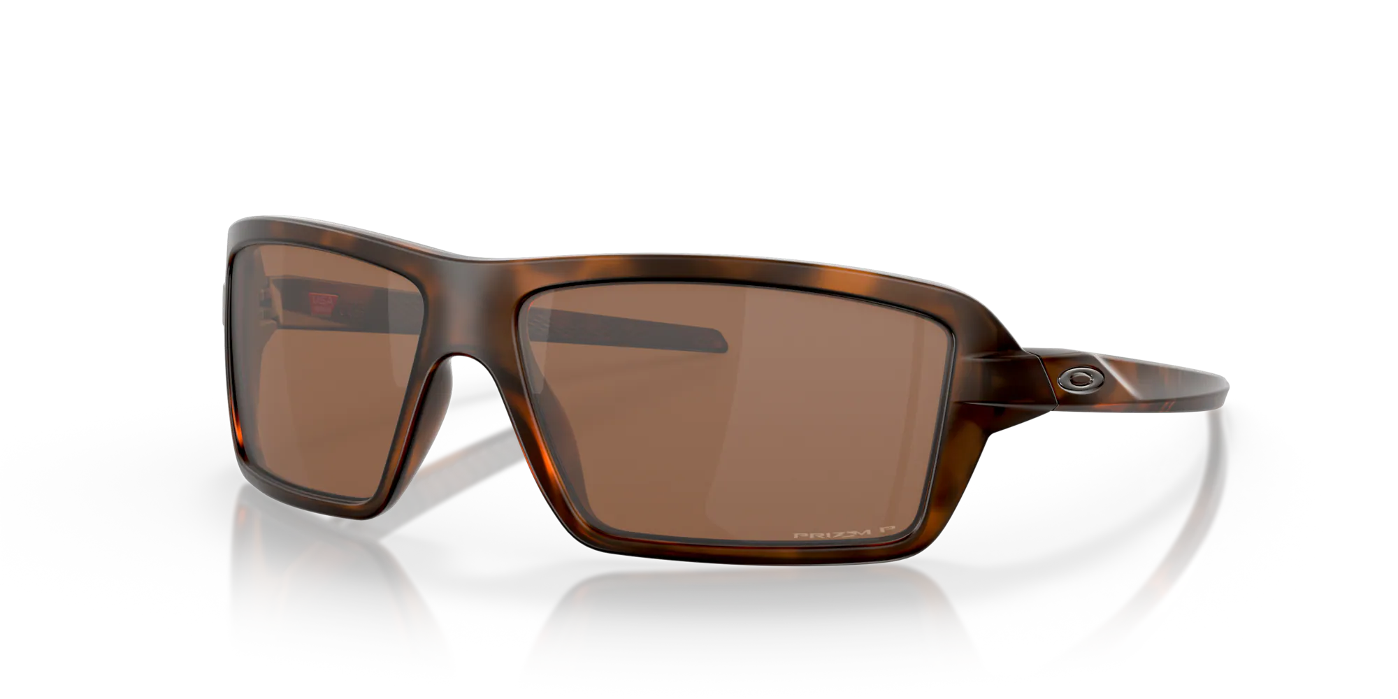 OAKLEY Cables Brown Tortoise - Prizm Tungsten Polarized Sunglasses Sunglasses Oakley 