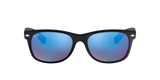 RAY-BAN New Wayfarer Flash Rubber Black - Grey Mirror Blue Sunglasses SUNGLASSES - Ray-Ban Sunglasses Ray-Ban 