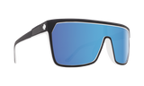 SPY Flynn Whitewall - HD Plus Grey Green With Light Blue Spectra Mirror Sunglasses