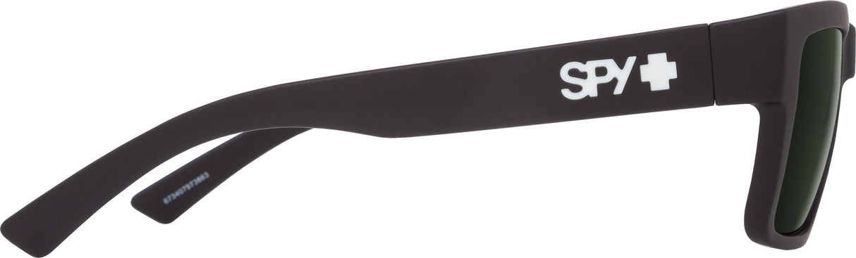 SPY Montana Soft Matte Black - Happy Grey Green Sunglasses SUNGLASSES - Spy Sunglasses Spy 