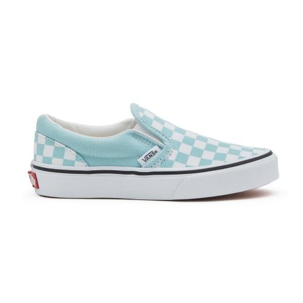 VANS Kids Colour Theory Checkerboard Classic Slip-on Shoe Canal Blue Youth and Toddler Skate Shoes Vans 