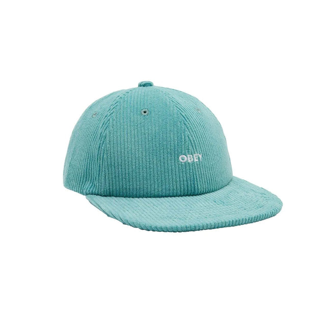 OBEY Bold Cord 6 Panel Strapback Hat Ocean Men's Hats Obey 