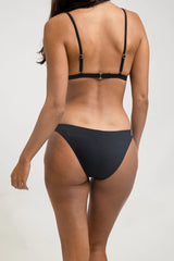 RHYTHM Palm Springs Beach Bikini Bottom Women's Black Women's Bikini Bottoms Rhythm 