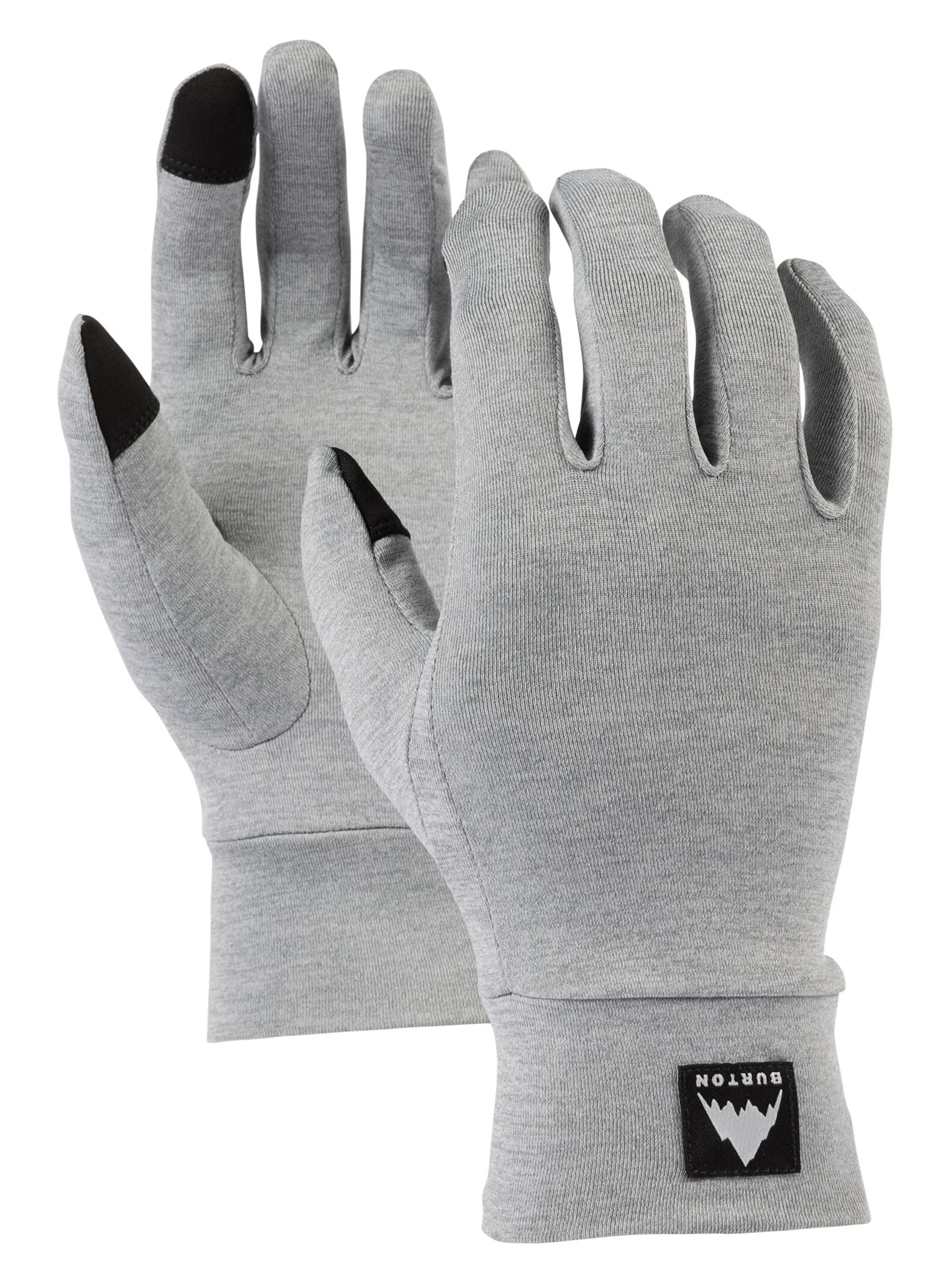 BURTON Women's Touchscreen Glove Liner Gray Heather Women's Glove Liners Burton 