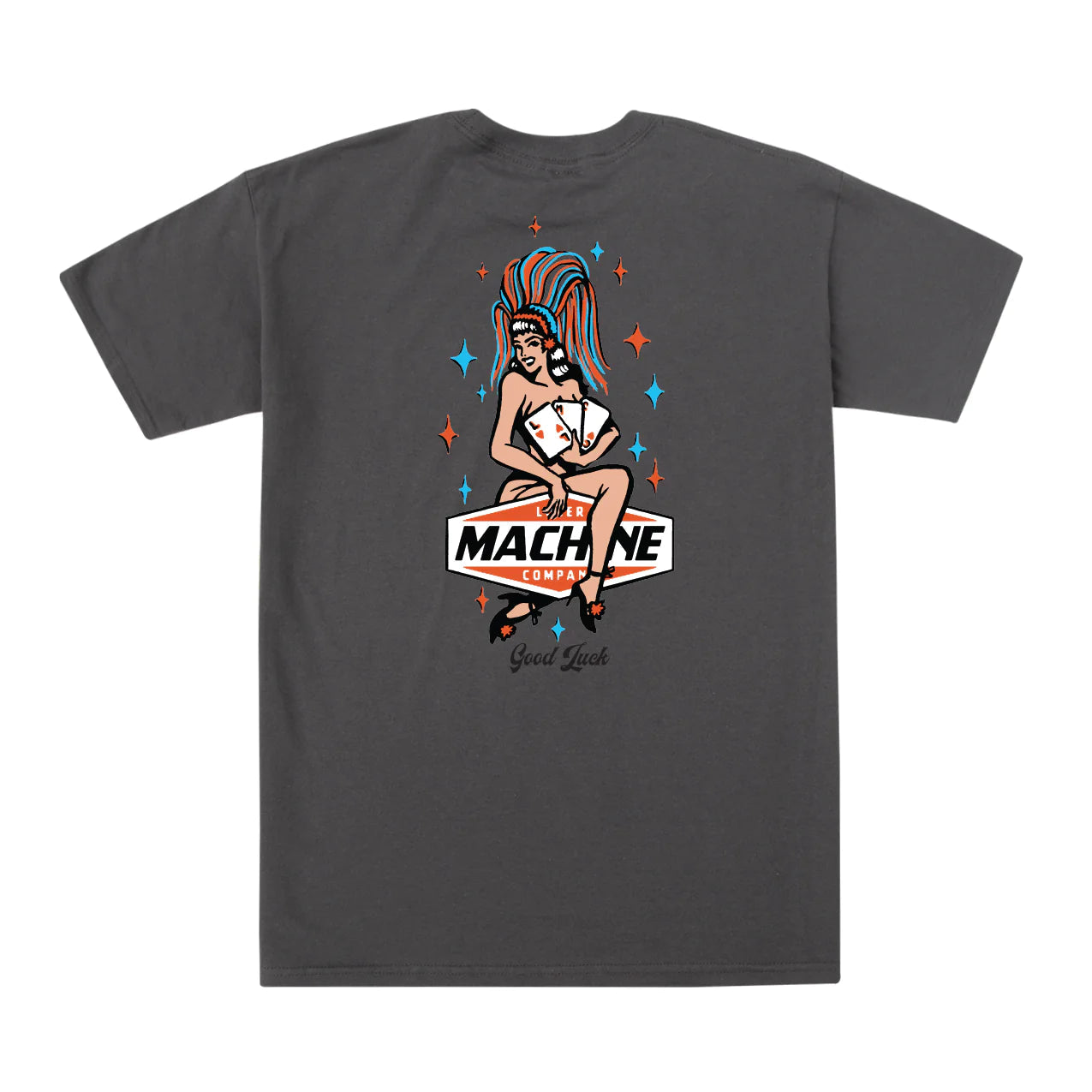 LOSER MACHINE Showgirls Stock T-Shirt Charcoal Men's Short Sleeve T-Shirts Loser Machine 