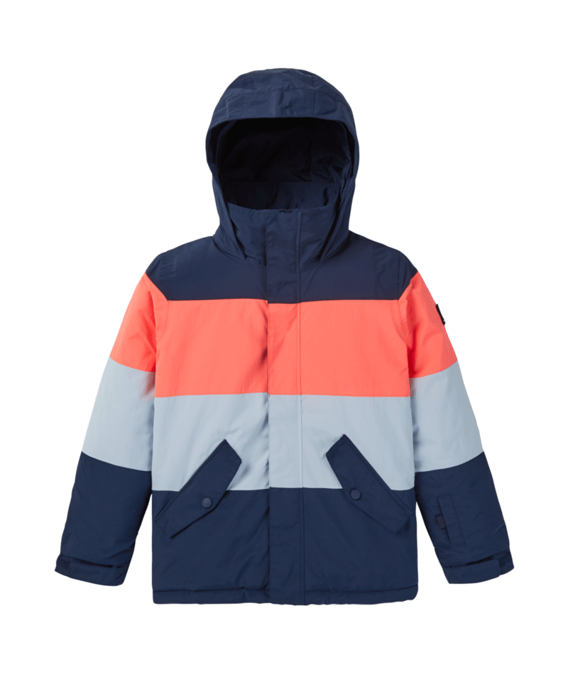 BURTON Boys' Symbol Snowboard Jacket Dress Blue/Tetra Orange/Ballad Blue 2023 Youth Snow Jackets Burton 
