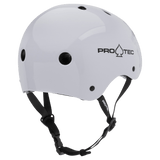 PRO-TEC Classic Certified Skateboard Helmet Gloss White Skateboard Helmets Pro-tec 