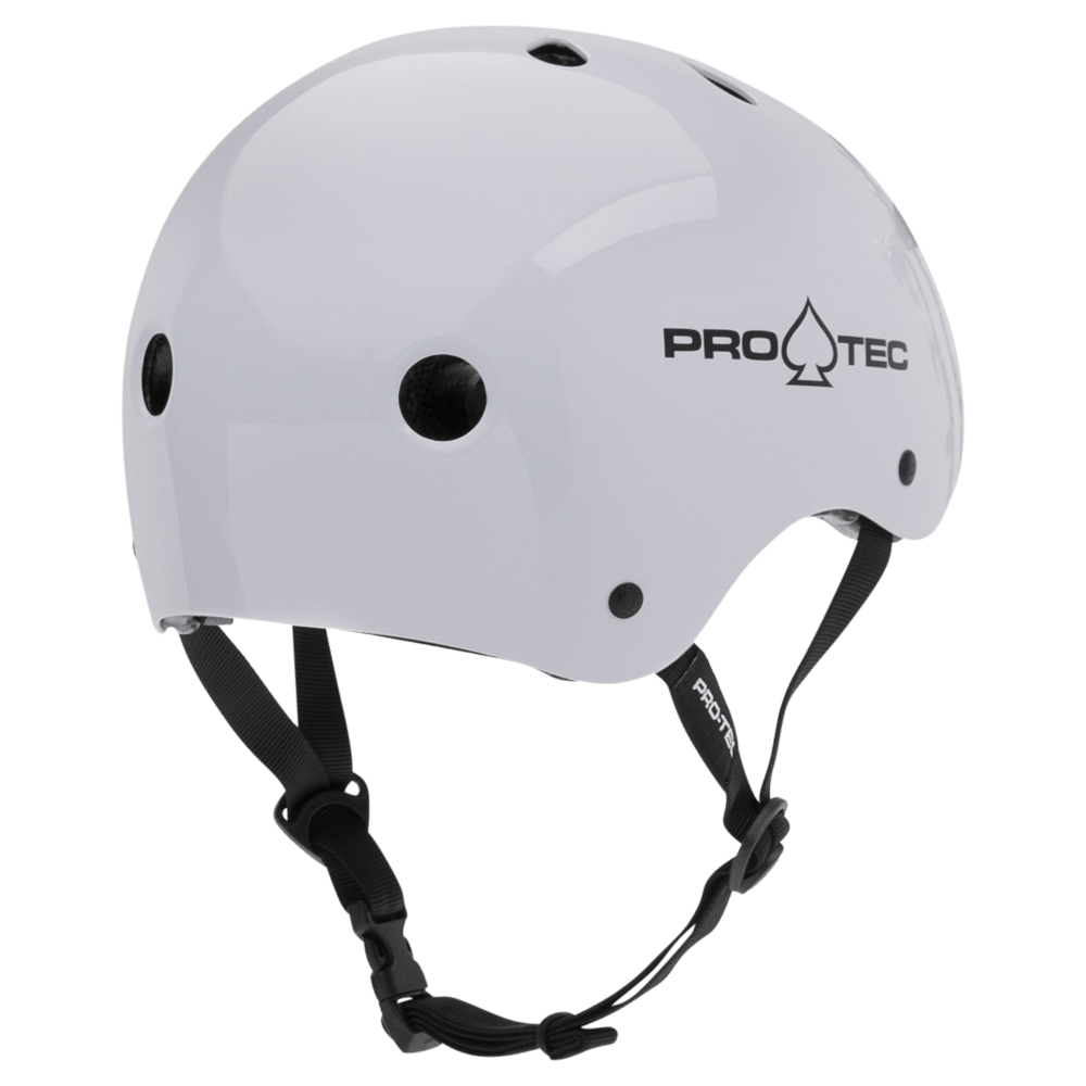PRO TEC Classic Certified Skateboard Helmet Gloss White Freeride