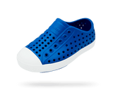NATIVE Jefferson Child Shoes Victoria Blue/Shell White Youth Native Shoes Native Shoes 