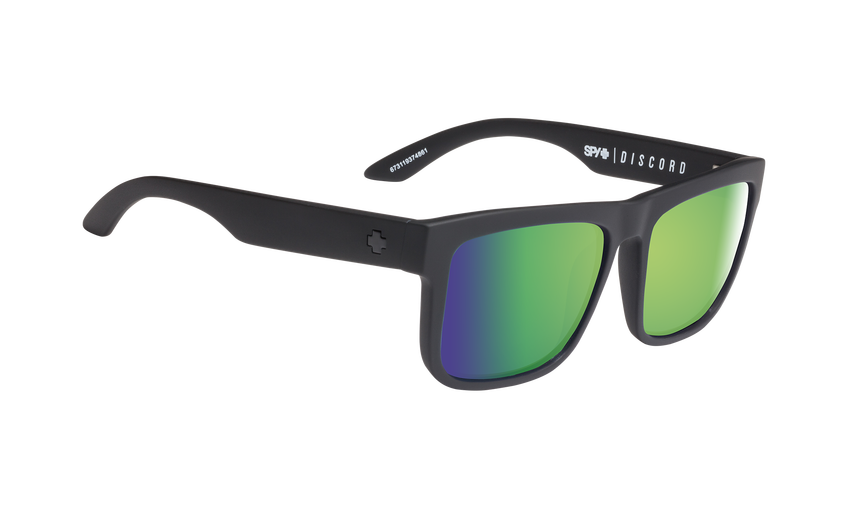 SPY Discord Matte Black - HD Plus Bronze With Green Spectra Polarized Sunglasses