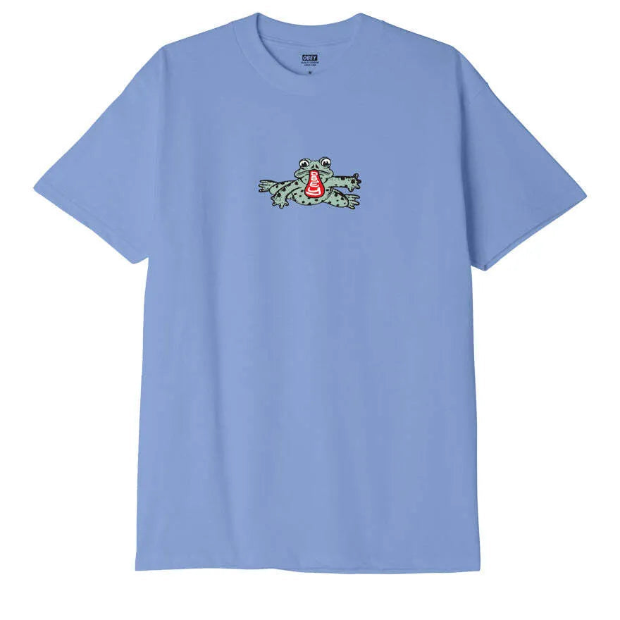 OBEY Leap Frog T-Shirt Digital Violet Men's Short Sleeve T-Shirts Obey 